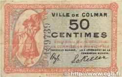 50 Centimes FRANCE regionalismo y varios Colmar 1918 JP.130.01 RC+