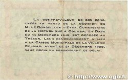 50 Centimes FRANCE regionalismo e varie Colmar 1918 JP.130.02 BB