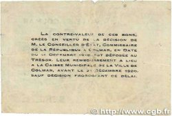 50 Centimes FRANCE régionalisme et divers Colmar 1918 JP.130.05 B