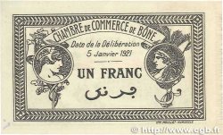 1 Franc FRANCE regionalism and various Bône 1921 JP.138.15 AU+
