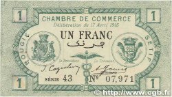 1 Franc FRANCE Regionalismus und verschiedenen Bougie, Sétif 1915 JP.139.02 VZ