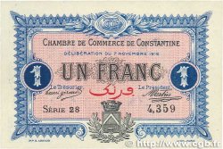 1 Franc FRANCE regionalism and miscellaneous Constantine 1916 JP.140.10 UNC-