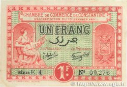1 Franc FRANCE regionalism and miscellaneous Constantine 1921 JP.140.26 F+