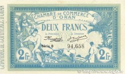 2 Francs FRANCE regionalismo e varie Oran 1915 JP.141.03 AU