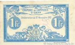 1 Franc FRANCE regionalism and various Oran 1915 JP.141.08 VF