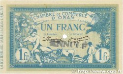 1 Franc Annulé FRANCE regionalism and miscellaneous Oran 1915 JP.141.10 XF+