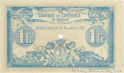 1 Franc Annulé FRANCE regionalismo e varie Oran 1915 JP.141.10 AU