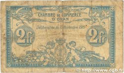 2 Francs FRANCE Regionalismus und verschiedenen Oran 1915 JP.141.14 SGE