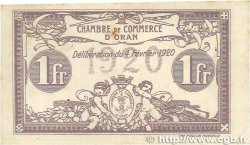 1 Franc FRANCE regionalism and miscellaneous Oran 1920 JP.141.23 VF