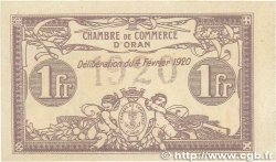 1 Franc FRANCE regionalism and various Oran 1920 JP.141.23 VF+