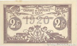2 Francs FRANCE regionalism and various Oran 1920 JP.141.24 VF+
