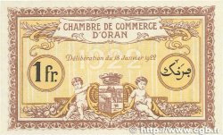 1 Franc FRANCE regionalismo y varios Oran 1922 JP.141.33 FDC
