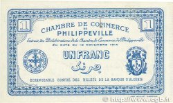 1 Franc FRANCE regionalism and miscellaneous Philippeville 1914 JP.142.04 UNC-