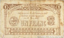 1 Franc FRANCE regionalismo y varios Philippeville 1917 JP.142.09 RC