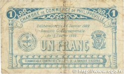 1 Franc FRANCE regionalismo y varios Philippeville 1922 JP.142.11 RC