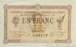 1 Franc FRANCE regionalismo e varie Albi - Castres - Mazamet 1914 JP.005.05 BB