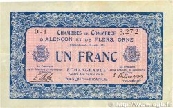 1 Franc FRANCE regionalism and various Alencon et Flers 1915 JP.006.04 VF