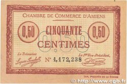 50 Centimes FRANCE regionalism and miscellaneous Amiens 1915 JP.007.32 VF+