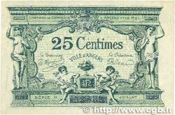 25 Centimes FRANCE regionalismo e varie Angers  1917 JP.008.04 q.FDC
