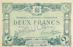 2 Francs Annulé FRANCE regionalism and miscellaneous Angoulême 1915 JP.009.32 AU+