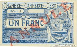 1 Franc Annulé FRANCE regionalismo e varie Auch 1914 JP.015.08 q.FDC
