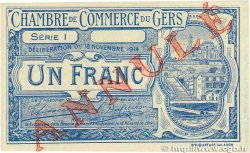 1 Franc Annulé FRANCE regionalismo e varie Auch 1914 JP.015.08 FDC