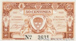 50 Centimes FRANCE regionalismo e varie Aurillac 1917 JP.016.12 FDC