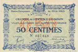 50 Centimes FRANCE Regionalismus und verschiedenen Avignon 1915 JP.018.01 fST
