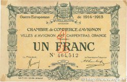 1 Franc FRANCE Regionalismus und verschiedenen Avignon 1915 JP.018.05 fVZ