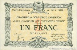 1 Franc FRANCE Regionalismus und verschiedenen Avignon 1915 JP.018.05 VZ