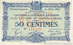 50 Centimes FRANCE regionalism and miscellaneous Avignon 1915 JP.018.13 VF