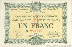 1 Franc FRANCE Regionalismus und verschiedenen Avignon 1915 JP.018.17