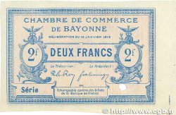 2 Francs FRANCE regionalismo y varios Bayonne 1915 JP.021.20 MBC