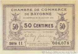 50 Centimes FRANCE régionalisme et divers Bayonne 1918 JP.021.55 SUP+