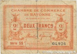 2 Francs FRANCE regionalism and various Bayonne 1920 JP.021.68 G