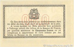 50 Centimes Spécimen FRANCE regionalismo y varios Béthune 1915 JP.026.03 SC