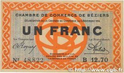 1 Franc FRANCE Regionalismus und verschiedenen Béziers 1914 JP.027.08 SS