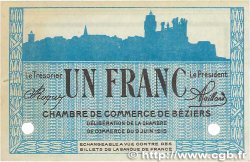 1 Franc FRANCE regionalism and miscellaneous Béziers 1915 JP.027.16 XF+