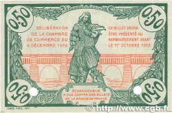 50 Centimes Spécimen FRANCE regionalismo y varios Béziers 1916 JP.027.21 FDC