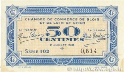50 Centimes FRANCE regionalism and miscellaneous Blois 1918 JP.028.09 XF+