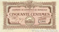 50 Centimes FRANCE Regionalismus und verschiedenen Bordeaux 1917 JP.030.11
