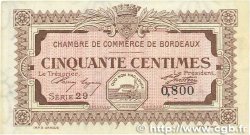 50 Centimes FRANCE regionalismo y varios Bordeaux 1917 JP.030.11 EBC