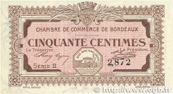 50 Centimes FRANCE Regionalismus und verschiedenen Bordeaux 1917 JP.030.11 fST+