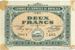 2 Francs FRANCE Regionalismus und verschiedenen Bordeaux 1917 JP.030.17 SS