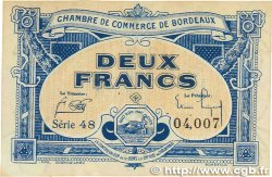 2 Francs FRANCE regionalismo y varios Bordeaux 1920 JP.030.27 EBC
