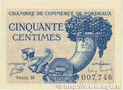 50 Centimes FRANCE Regionalismus und verschiedenen Bordeaux 1921 JP.030.28