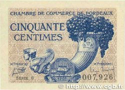 50 Centimes FRANCE regionalism and various Bordeaux 1921 JP.030.28 UNC