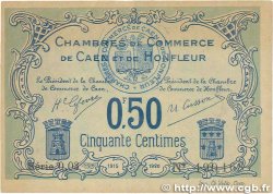 50 Centimes FRANCE regionalism and various Caen et Honfleur 1915 JP.034.04 VF-