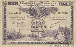 2 Francs FRANCE regionalismo y varios Caen et Honfleur 1915 JP.034.10 BC+