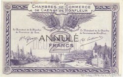 2 Francs Annulé FRANCE regionalism and miscellaneous Caen et Honfleur 1915 JP.034.11 XF